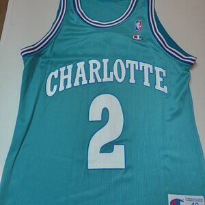 Champion Larry Johnson Charlotte Hornets NBA Basketball Jersey Adult Medium 40